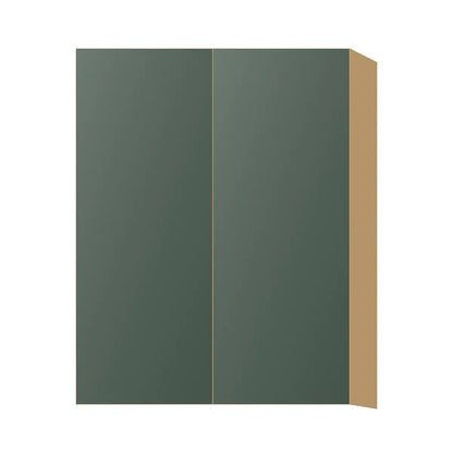 Contemporary 39" tall wall double door cabinet, Matte Olive Green door, P-Box (Prestige)