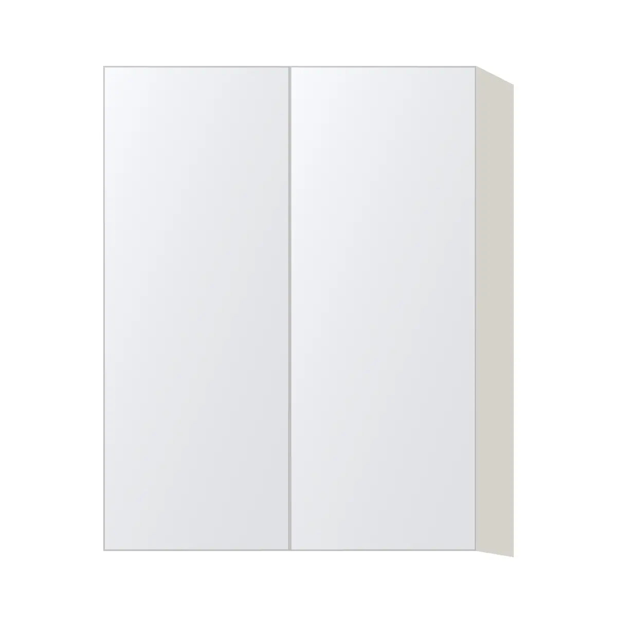Contemporary 39" tall wall double door cabinet, Matte White door, L-Box (Luxury)