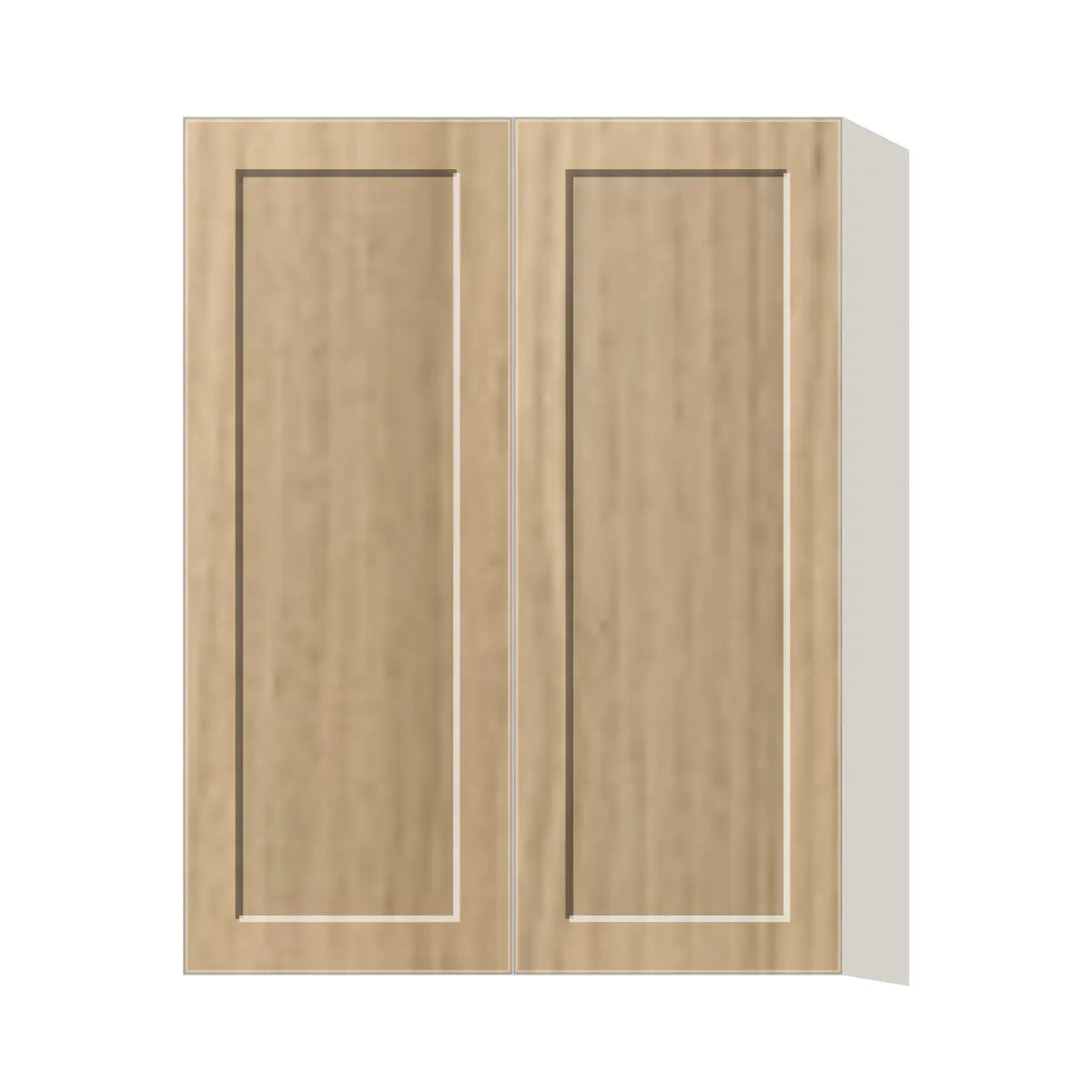 Contemporary 39" tall wall double door cabinet, Modern Oak Shaker door, L-Box (Luxury)