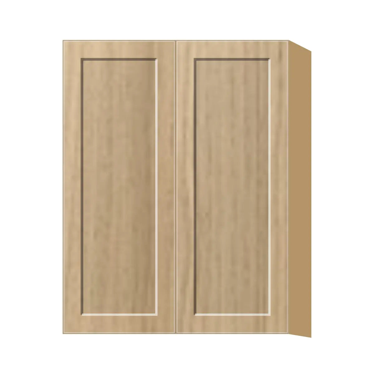Contemporary 39" tall wall double door cabinet, Modern Oak Shaker door, P-Box (Prestige)