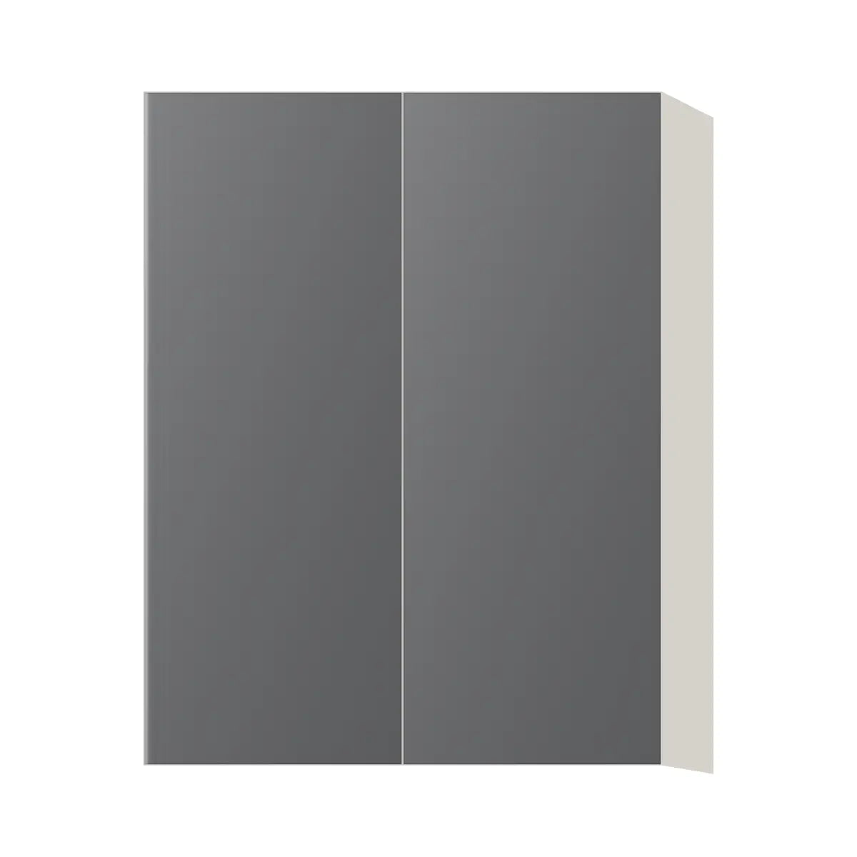 Contemporary 39" tall wall double door cabinet, Prime Matte Grey door, L-Box (Luxury)