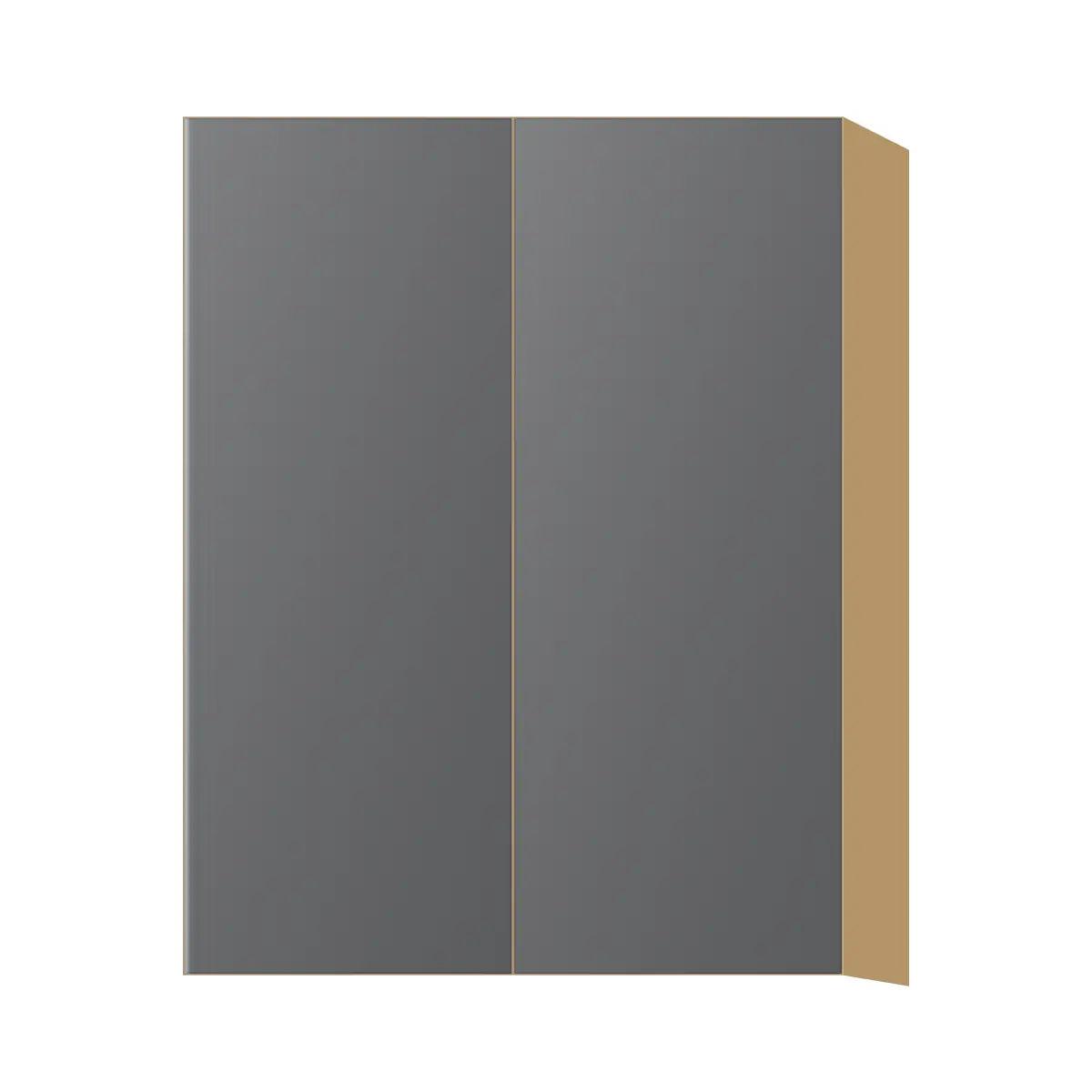 Contemporary 39" tall wall double door cabinet, Prime Matte Grey door, P-Box (Prestige)