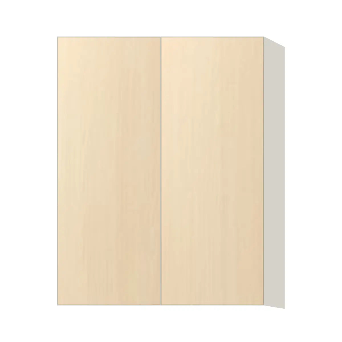 Contemporary 39" tall wall double door cabinet, Riva Oak door, L-Box (Luxury)