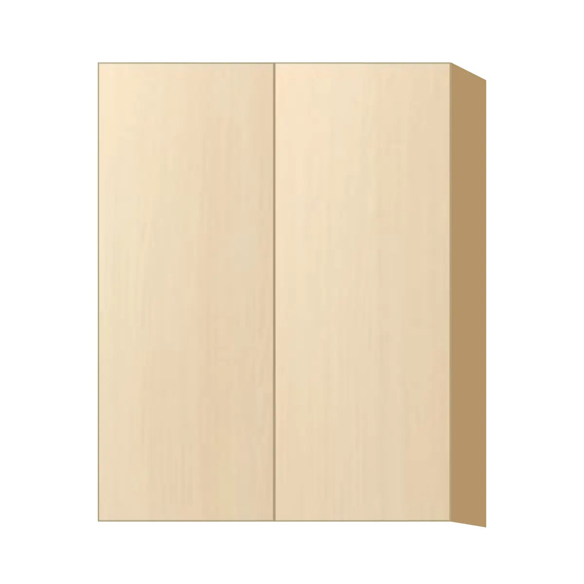 Contemporary 39" tall wall double door cabinet, Riva Oak door, P-Box (Prestige)
