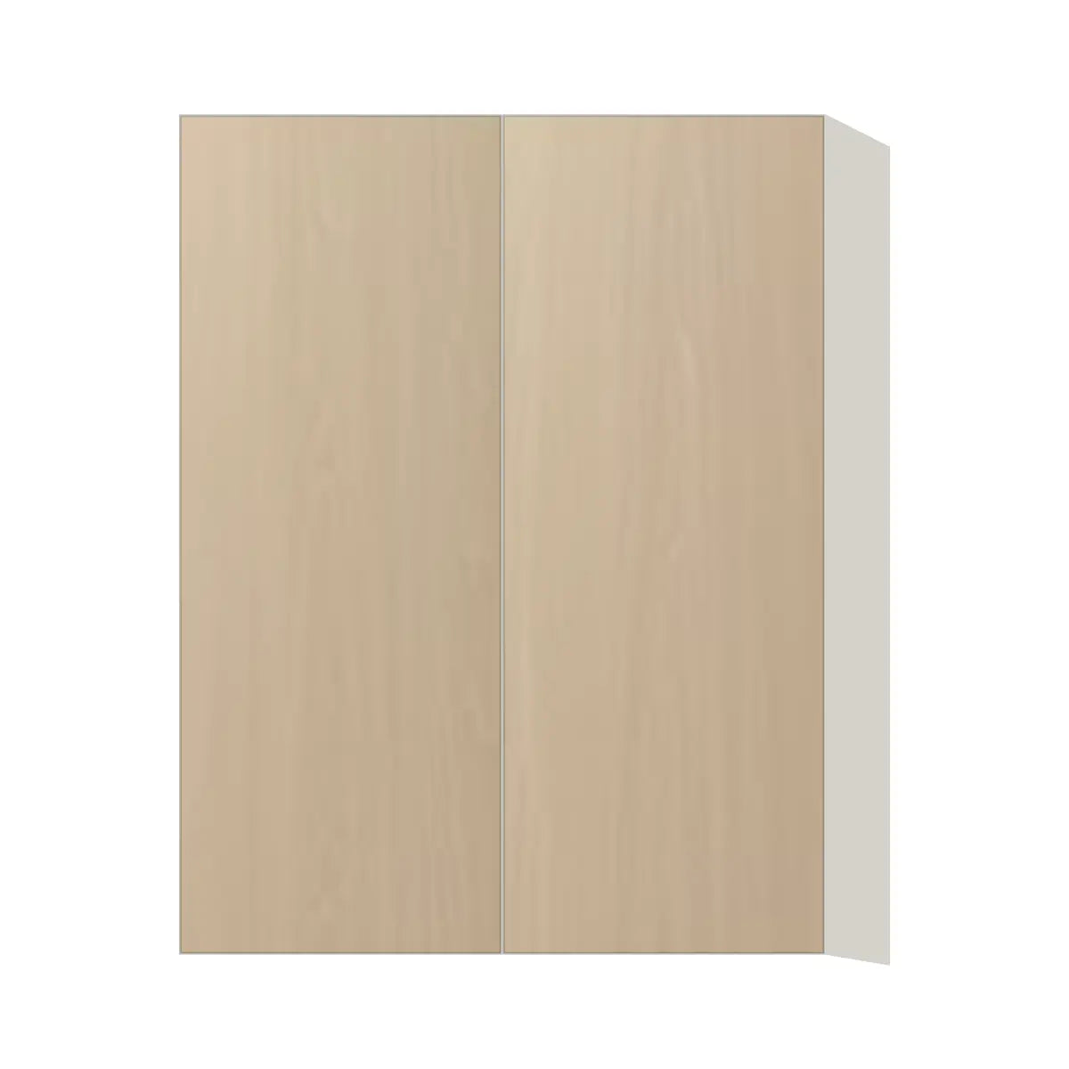 Contemporary 39" tall wall double door cabinet, Swiss Walnut door, L-Box (Luxury)