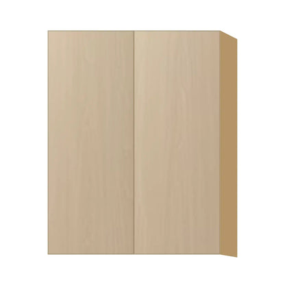 Contemporary 39" tall wall double door cabinet, Swiss Walnut door, P-Box (Prestige)