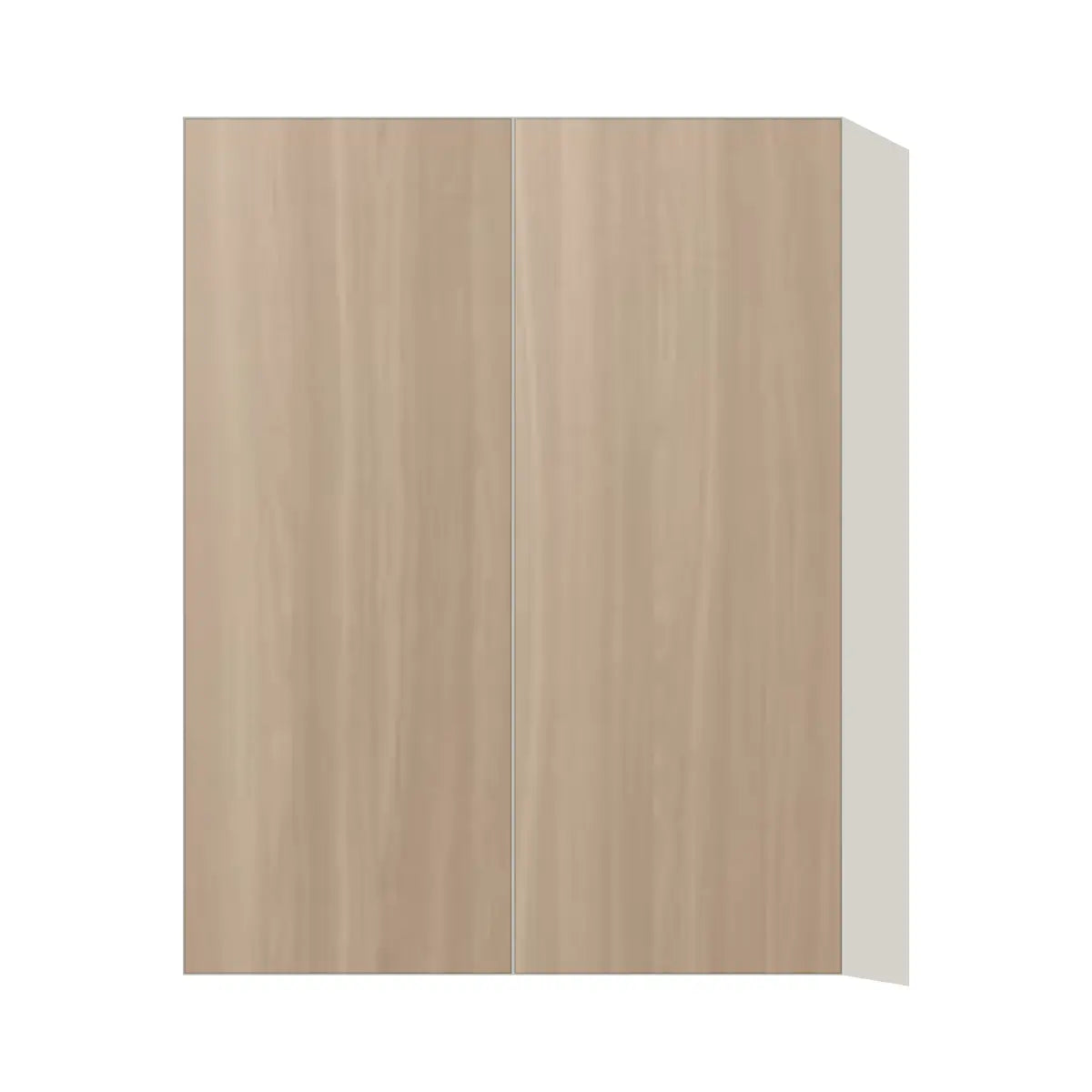 Contemporary 39" tall wall double door cabinet, Vanilla Oak door, L-Box (Luxury)