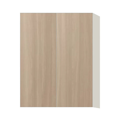 Contemporary 39" tall wall double door cabinet, Vanilla Oak door, L-Box (Luxury)
