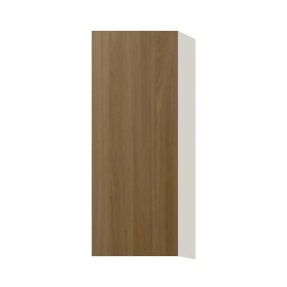 Contemporary 39" tall wall single door cabinet, Barcelona Dark Oak door, L-Box (Luxury)
