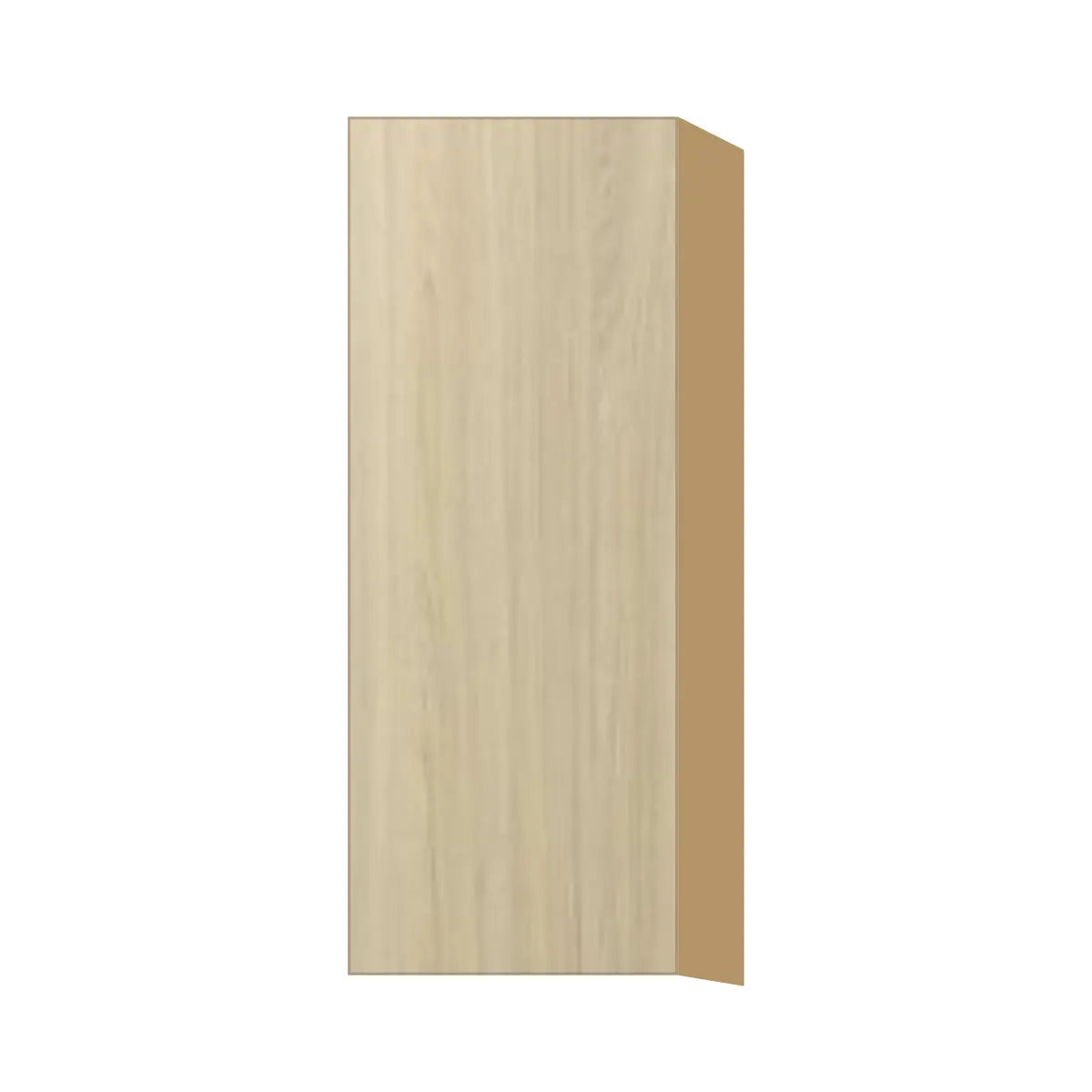 Contemporary 39" tall wall single door cabinet, Barcelona Light Oak door, P-Box (Prestige)