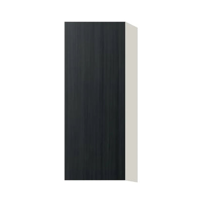 Contemporary 39" tall wall single door cabinet, Black Grain door, L-Box (Luxury)