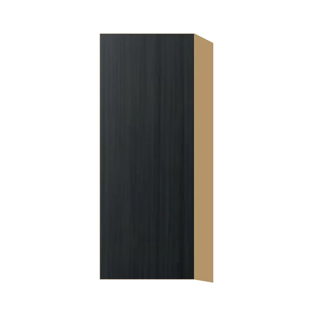 Contemporary 39" tall wall single door cabinet, Black Grain door, P-Box (Prestige)