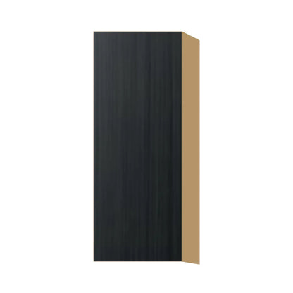 Contemporary 39" tall wall single door cabinet, Black Grain door, P-Box (Prestige)