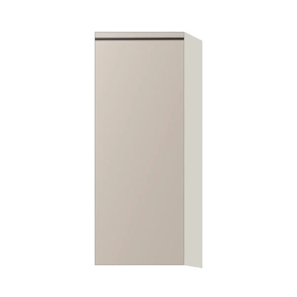 Contemporary 39" tall wall single door cabinet, Cashmere Gray door, L-Box (Luxury)