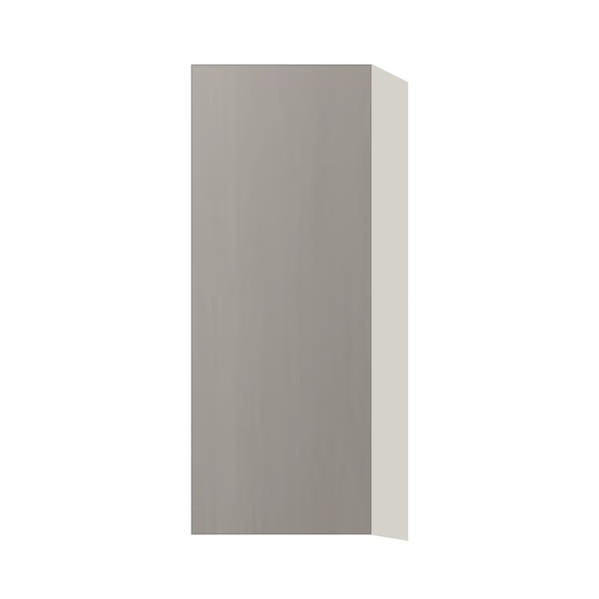 Contemporary 39" tall wall single door cabinet, Fog Oak door, L-Box (Luxury)