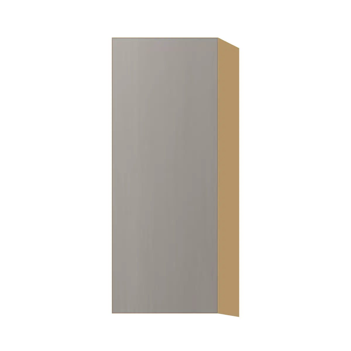 Contemporary 39" tall wall single door cabinet, Fog Oak door, P-Box (Prestige)