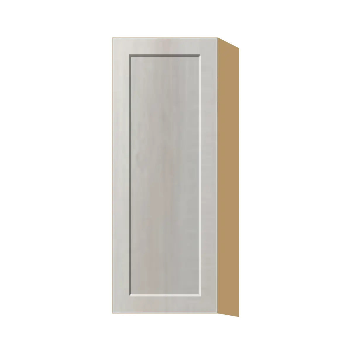 Contemporary 39" tall wall single door cabinet, Genesis Sliced Oak door, P-Box (Prestige)