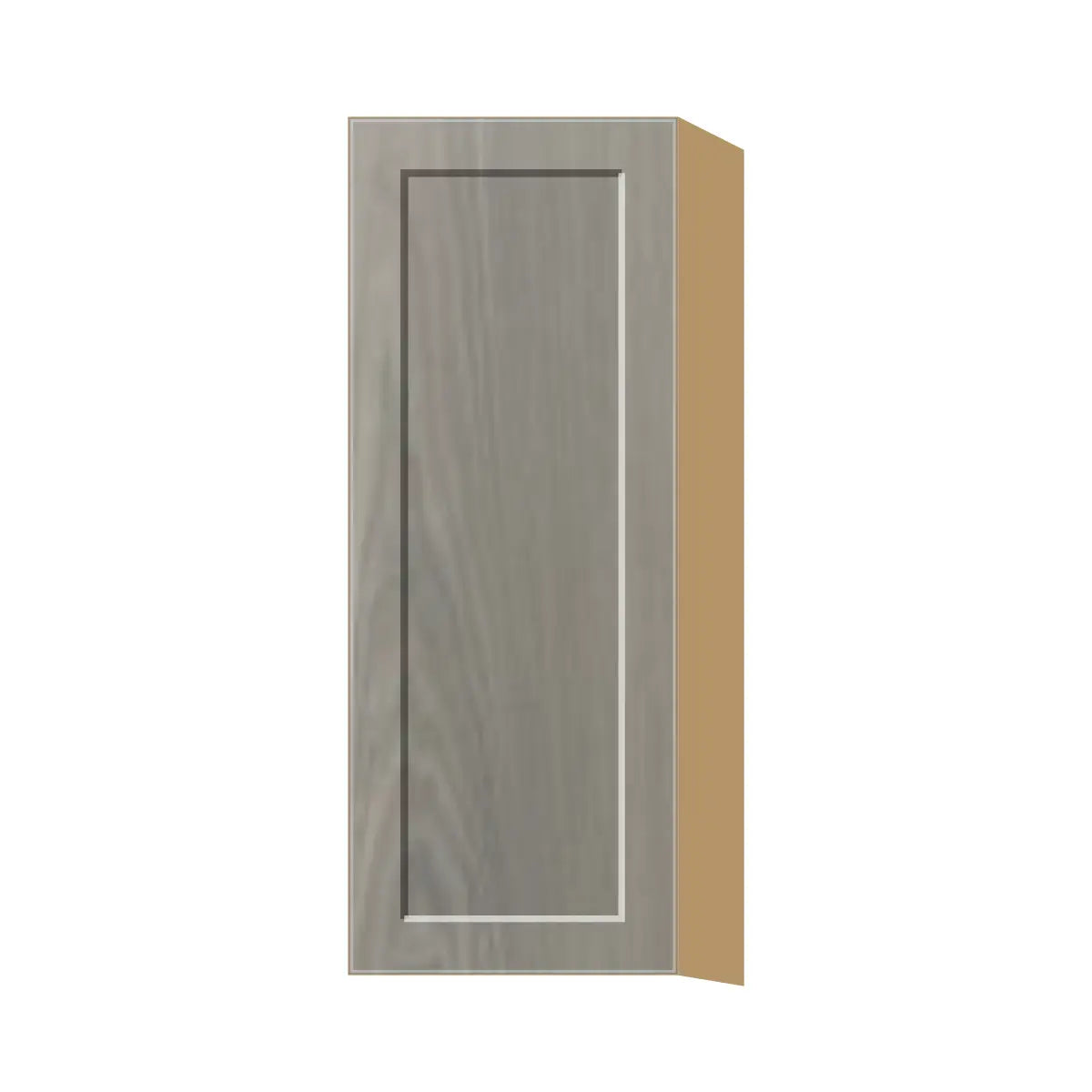 Contemporary 39" tall wall single door cabinet, Genesis Weathered Oak door, P-Box (Prestige)