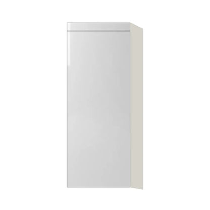 Contemporary 39" tall wall single door cabinet, Glossy White door, L-Box (Luxury)