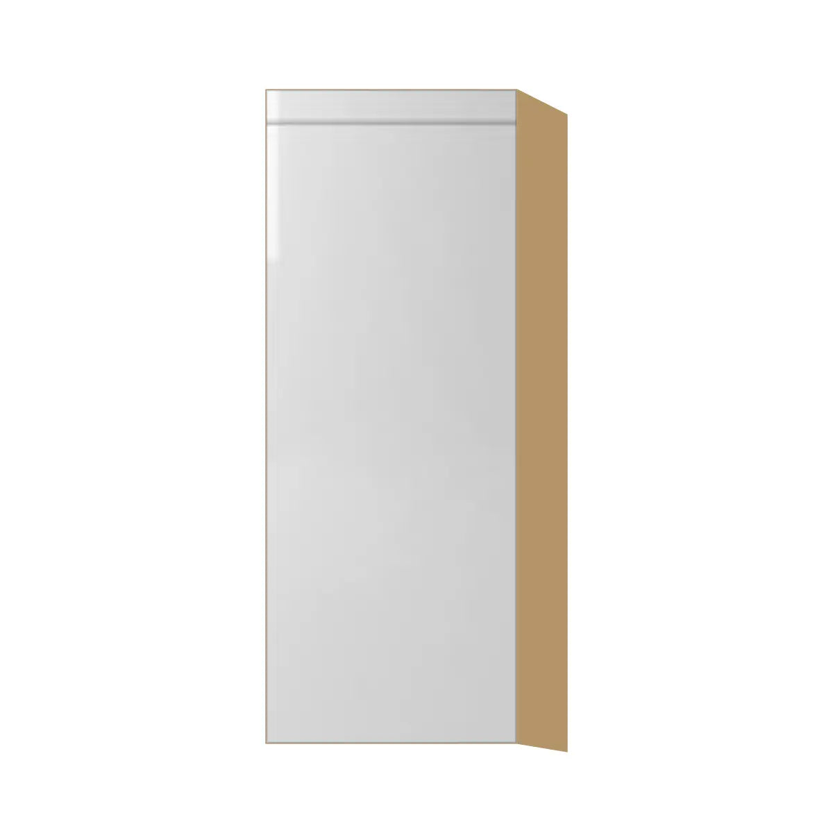Contemporary 39" tall wall single door cabinet, Glossy White door, P-Box (Prestige)