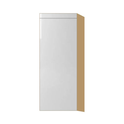 Contemporary 39" tall wall single door cabinet, Glossy White door, P-Box (Prestige)