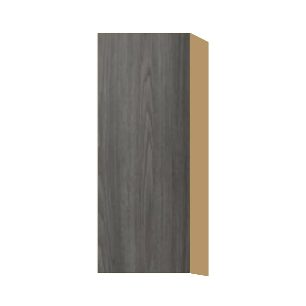 Contemporary 39" tall wall single door cabinet, Indian Light Walnut door, P-Box (Prestige)