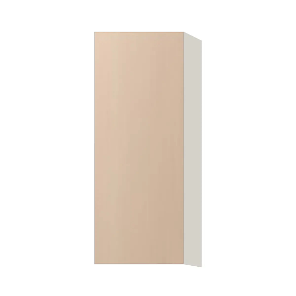 Contemporary 39" tall wall single door cabinet, Maine Oak door, L-Box (Luxury)
