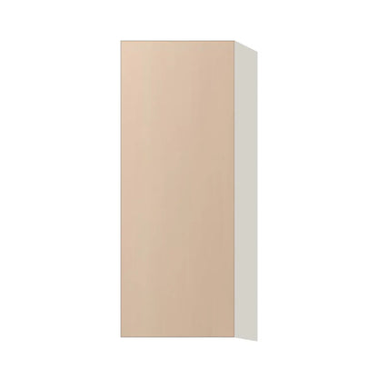 Contemporary 39" tall wall single door cabinet, Maine Oak door, L-Box (Luxury)