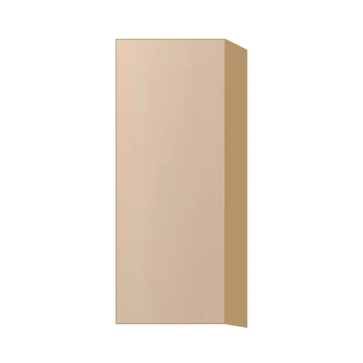 Contemporary 39" tall wall single door cabinet, Maine Oak door, P-Box (Prestige)