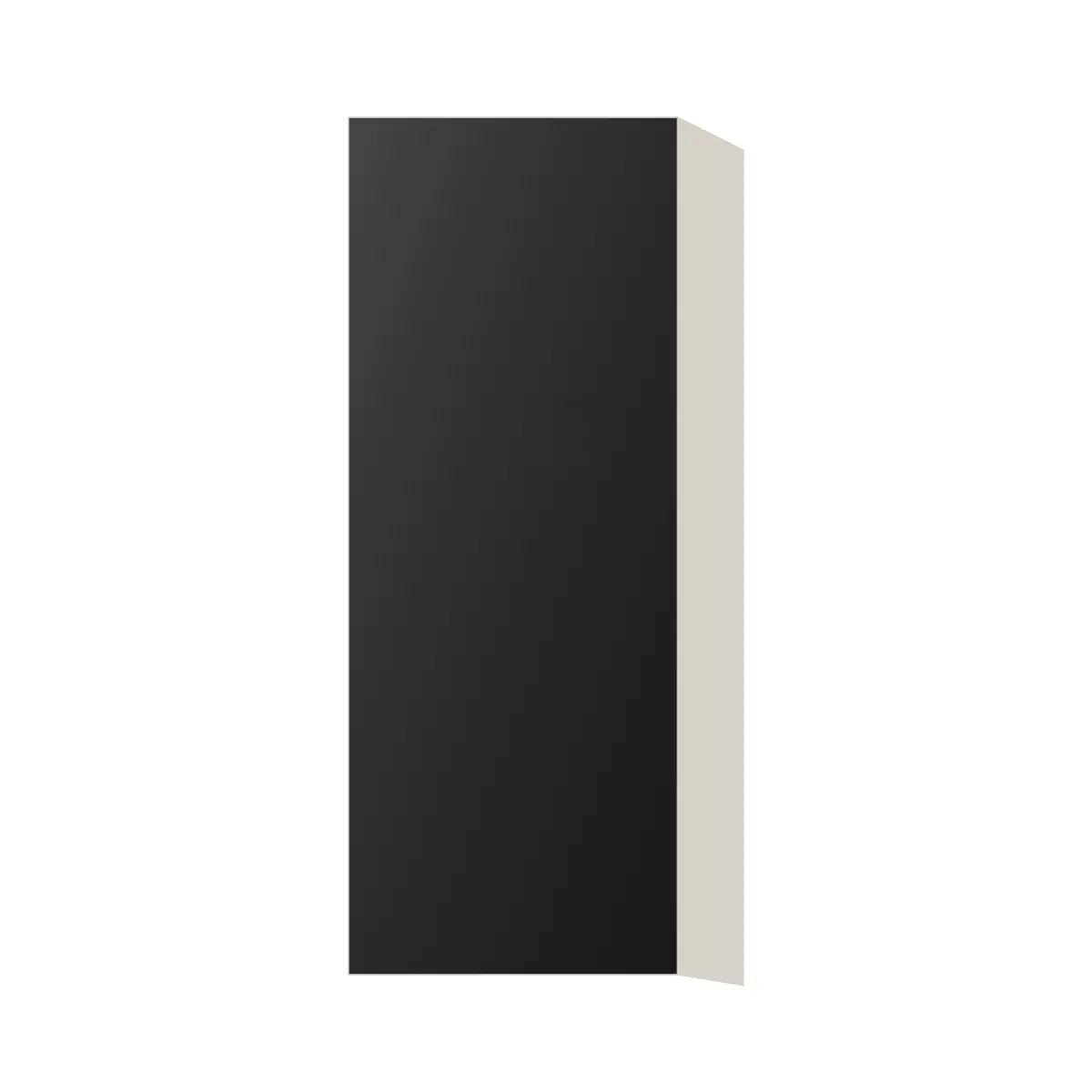 Contemporary 39" tall wall single door cabinet, Matte Black door, L-Box (Luxury)