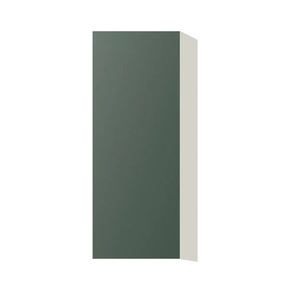 Contemporary 39" tall wall single door cabinet, Matte Olive Green door, L-Box (Luxury)