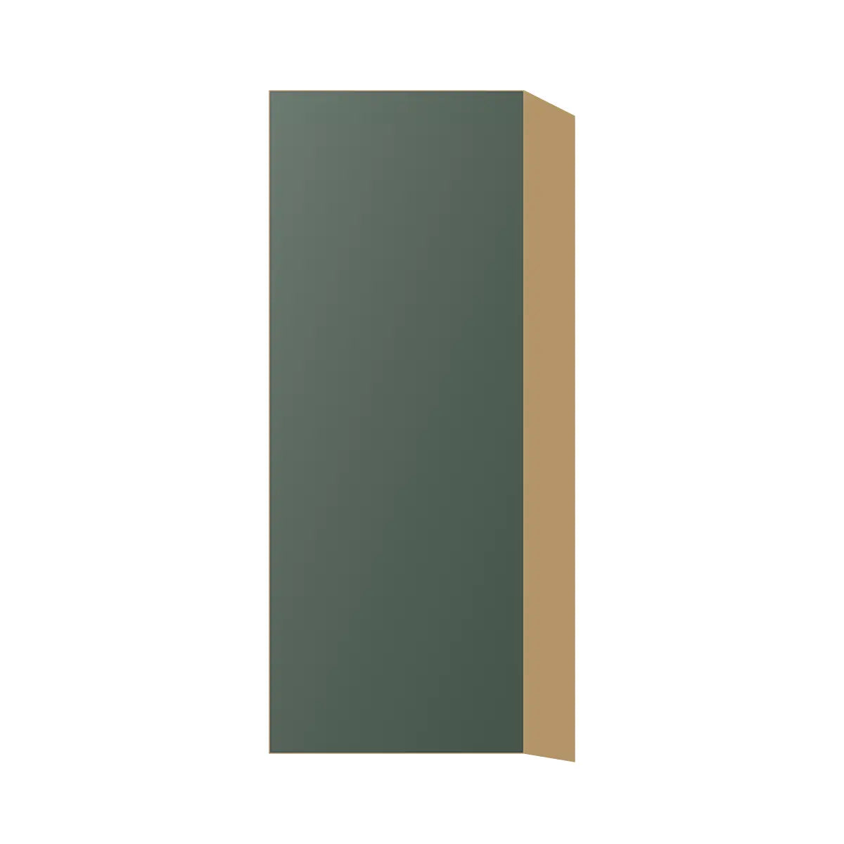 Contemporary 39" tall wall single door cabinet, Matte Olive Green door, P-Box (Prestige)