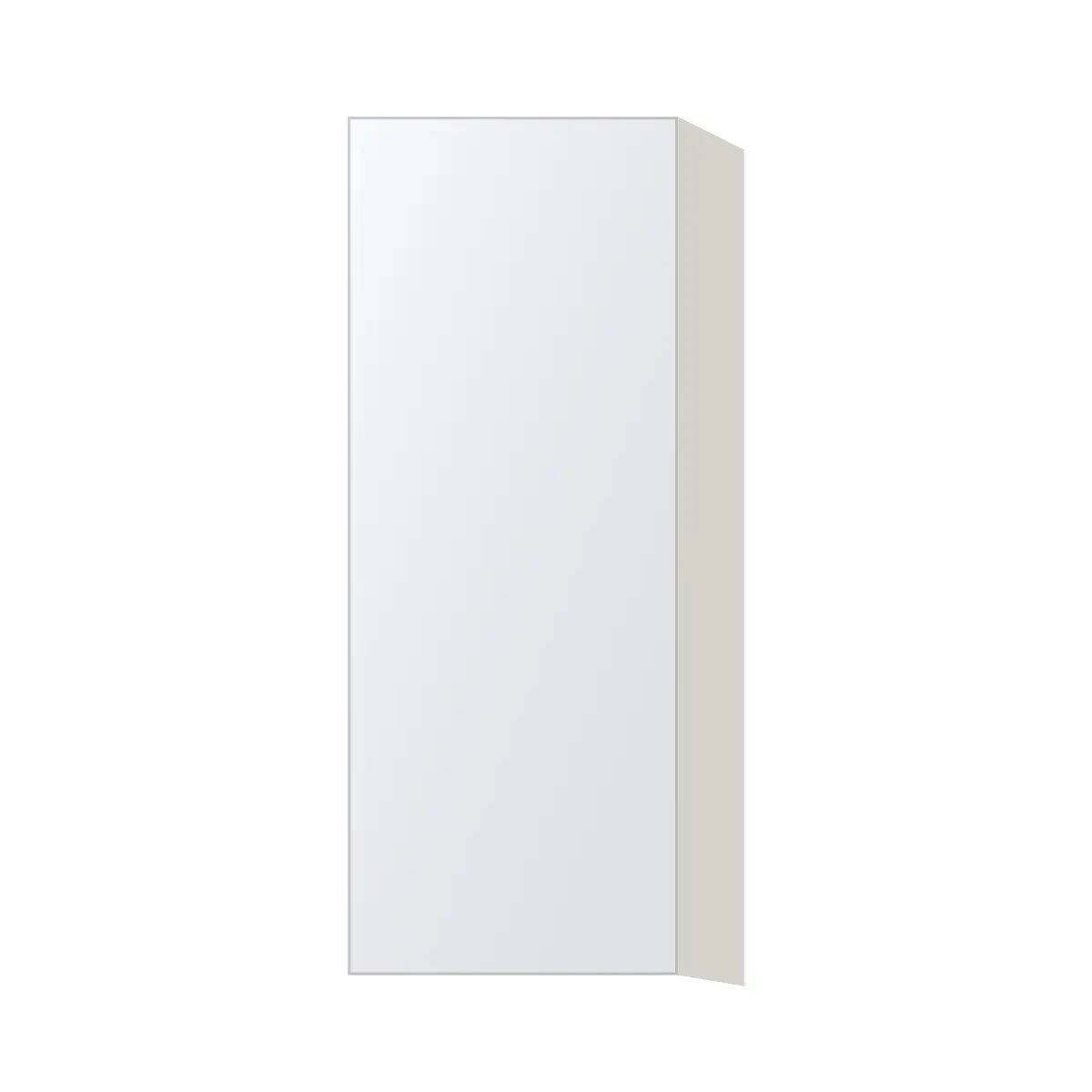 Contemporary 39" tall wall single door cabinet, Matte White door, L-Box (Luxury)
