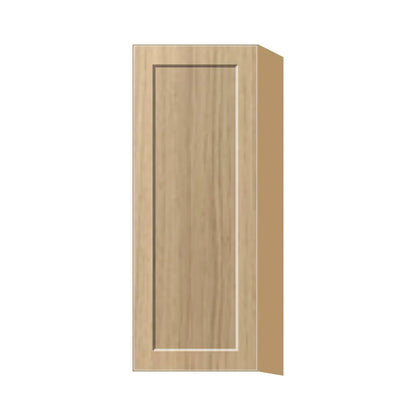 Contemporary 39" tall wall single door cabinet, Modern Oak Shaker door, P-Box (Prestige)
