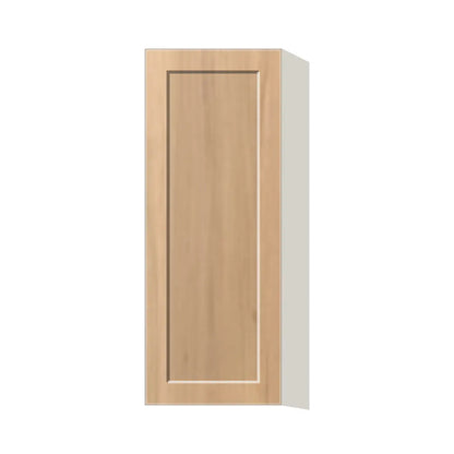 Contemporary 39" tall wall single door cabinet, Natural Wood Shaker door, L-Box (Luxury)