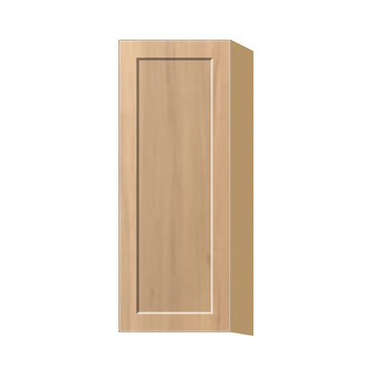 Contemporary 39" tall wall single door cabinet, Natural Wood Shaker door, P-Box (Prestige)