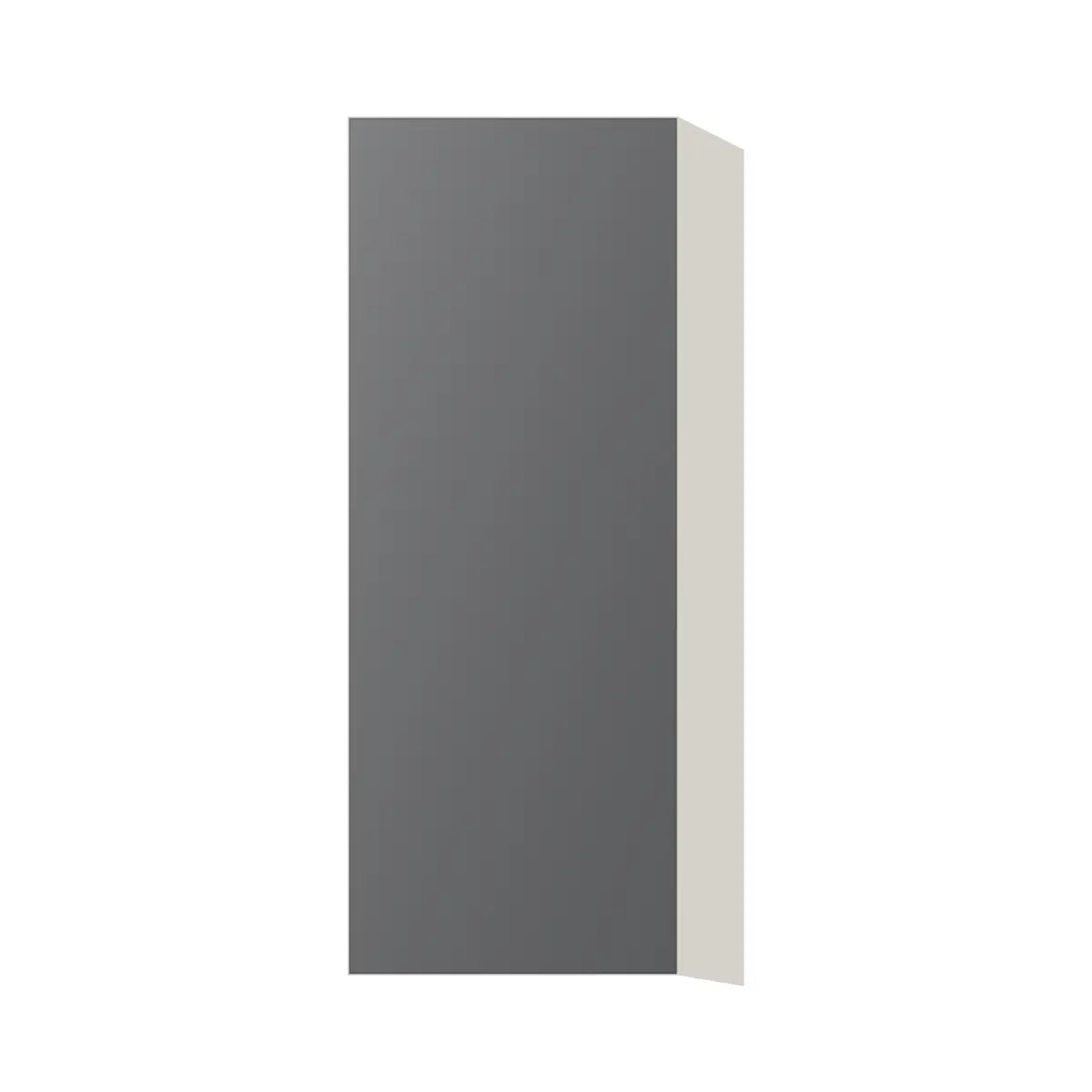 Contemporary 39" tall wall single door cabinet, Prime Matte Grey door, L-Box (Luxury)