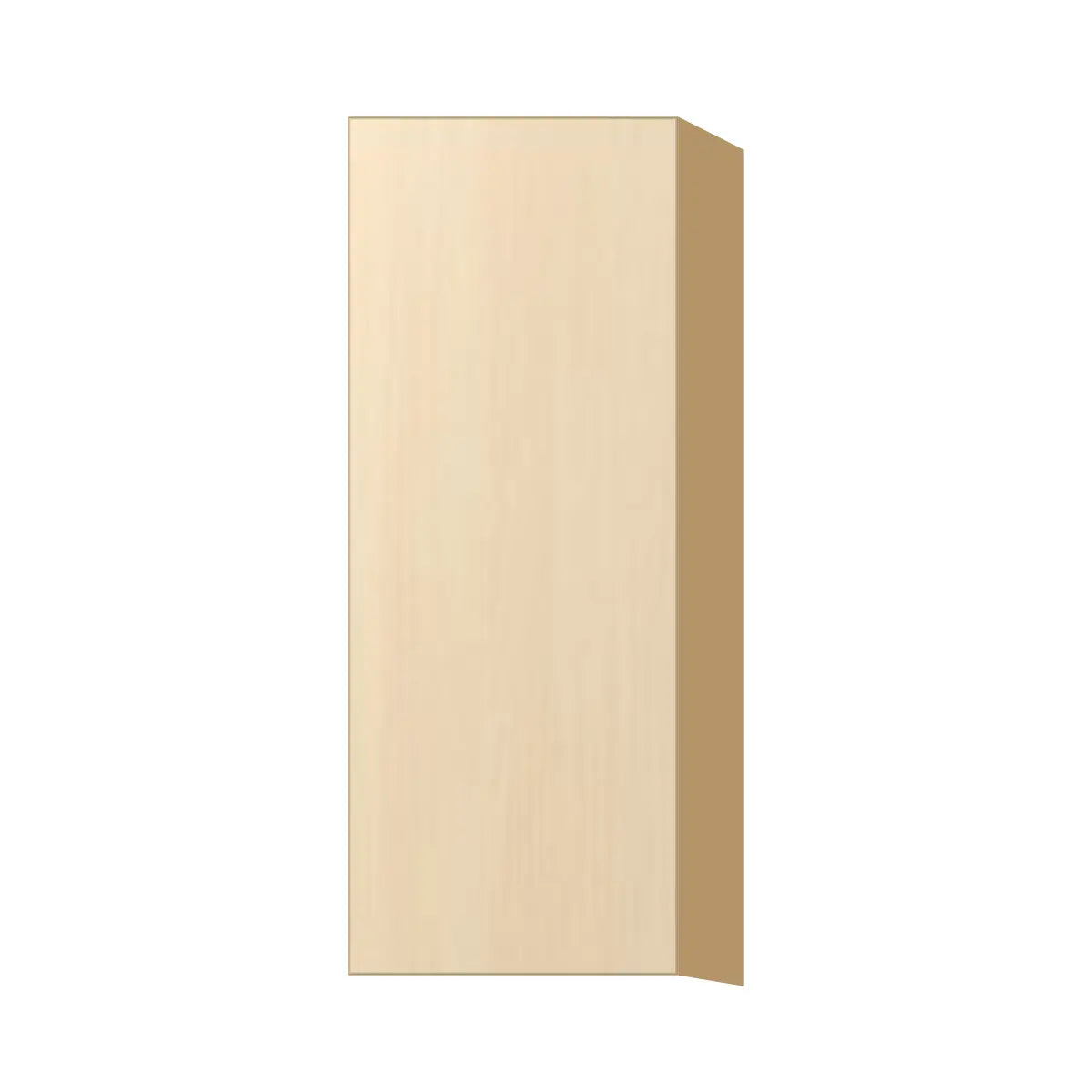 Contemporary 39" tall wall single door cabinet, Riva Oak door, P-Box (Prestige)