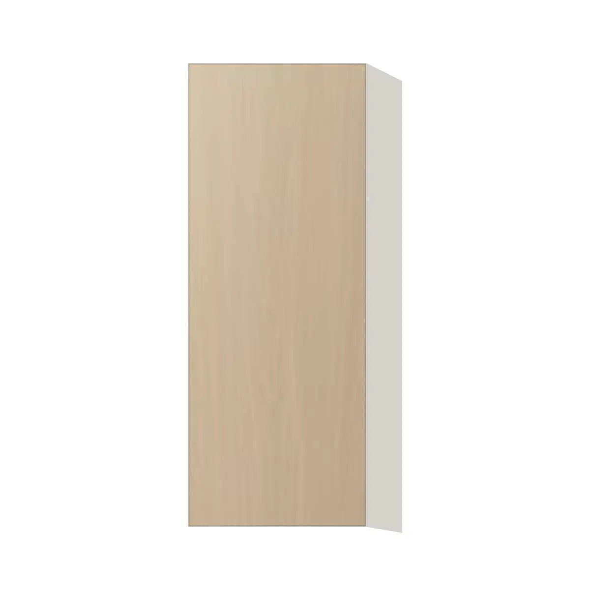 Contemporary 39" tall wall single door cabinet, Swiss Walnut door, L-Box (Luxury)