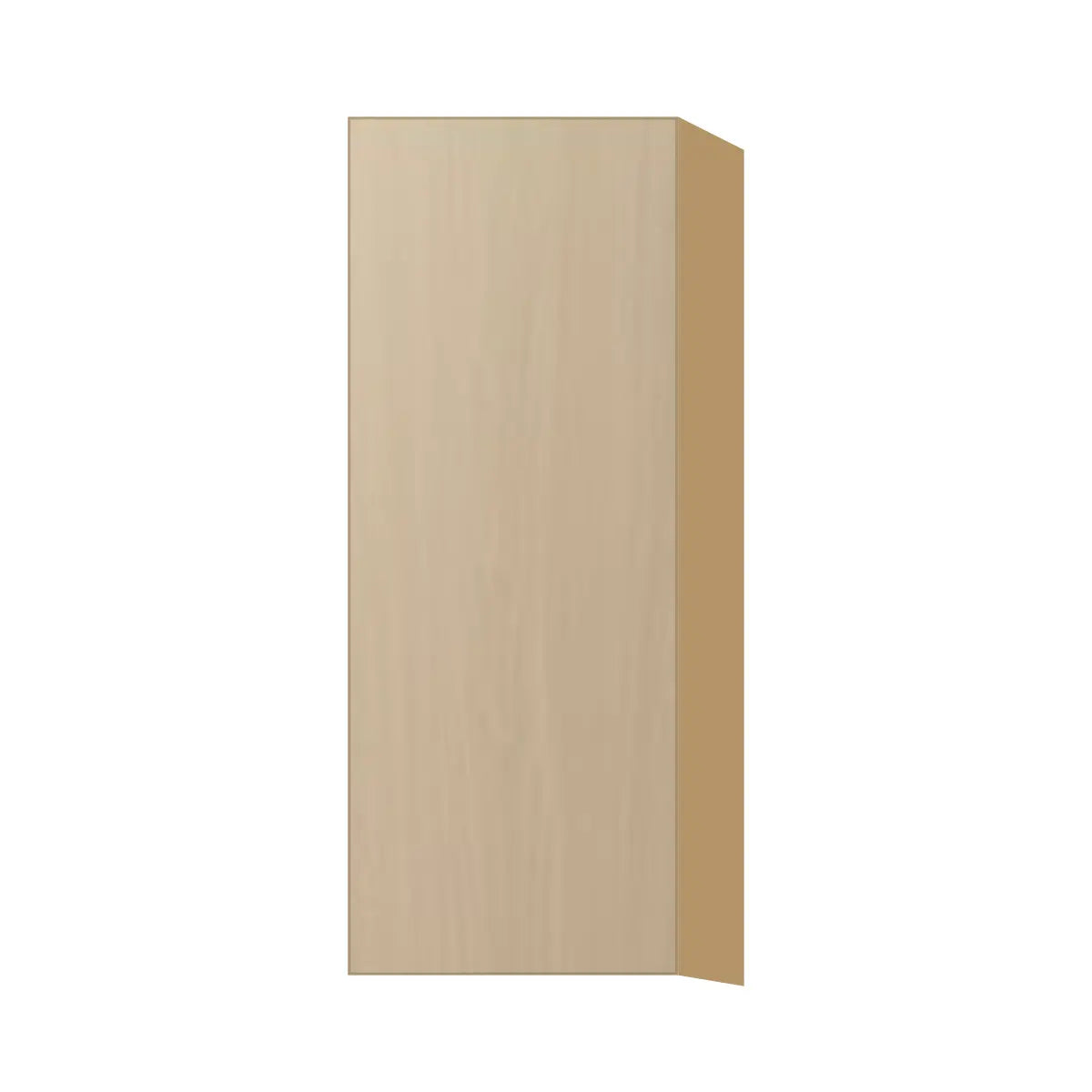 Contemporary 39" tall wall single door cabinet, Swiss Walnut door, P-Box (Prestige)