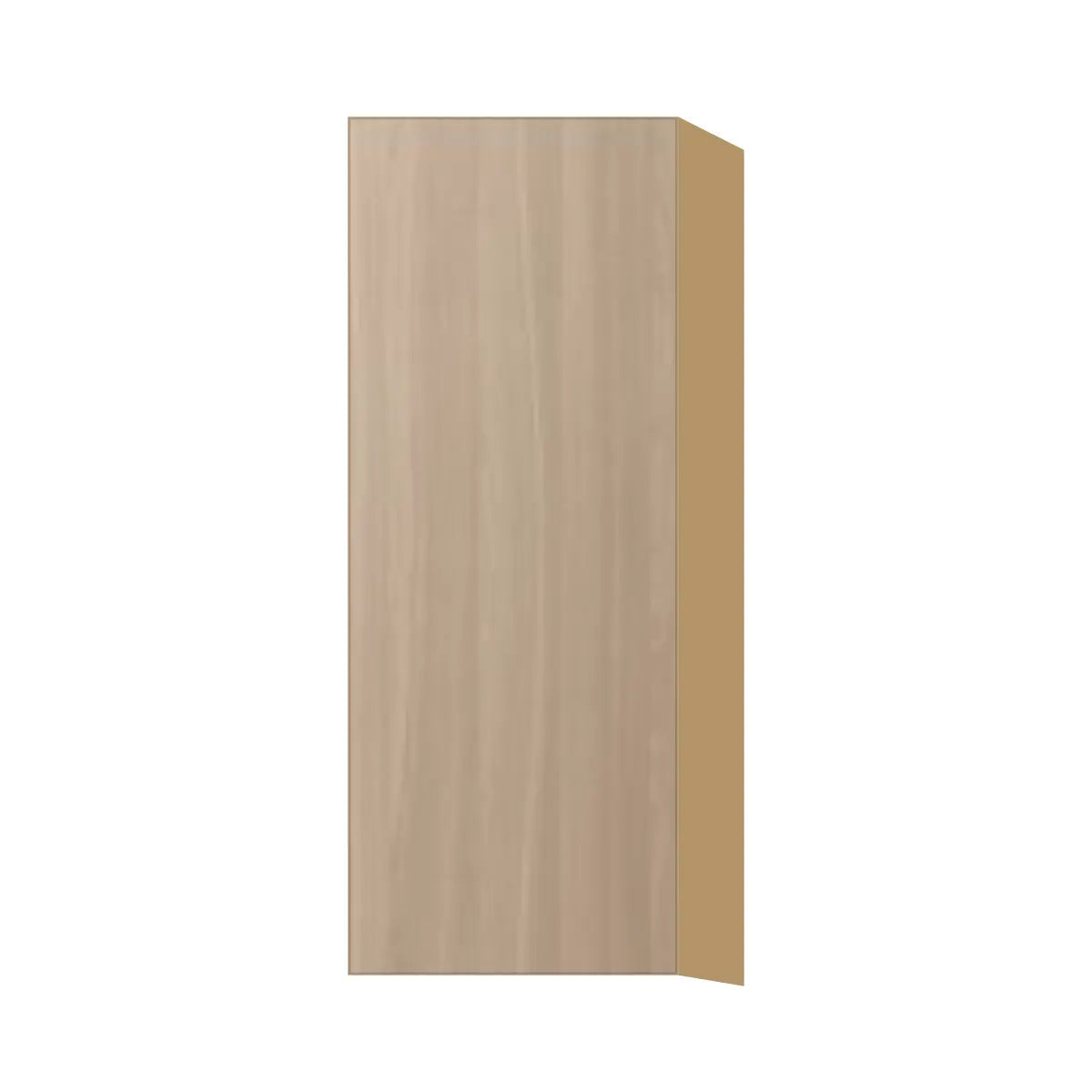 Contemporary 39" tall wall single door cabinet, Vanilla Oak door, P-Box (Prestige)
