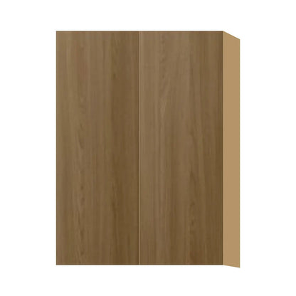 Contemporary 42" tall wall double door cabinet, Barcelona Dark Oak door, P-Box (Prestige)