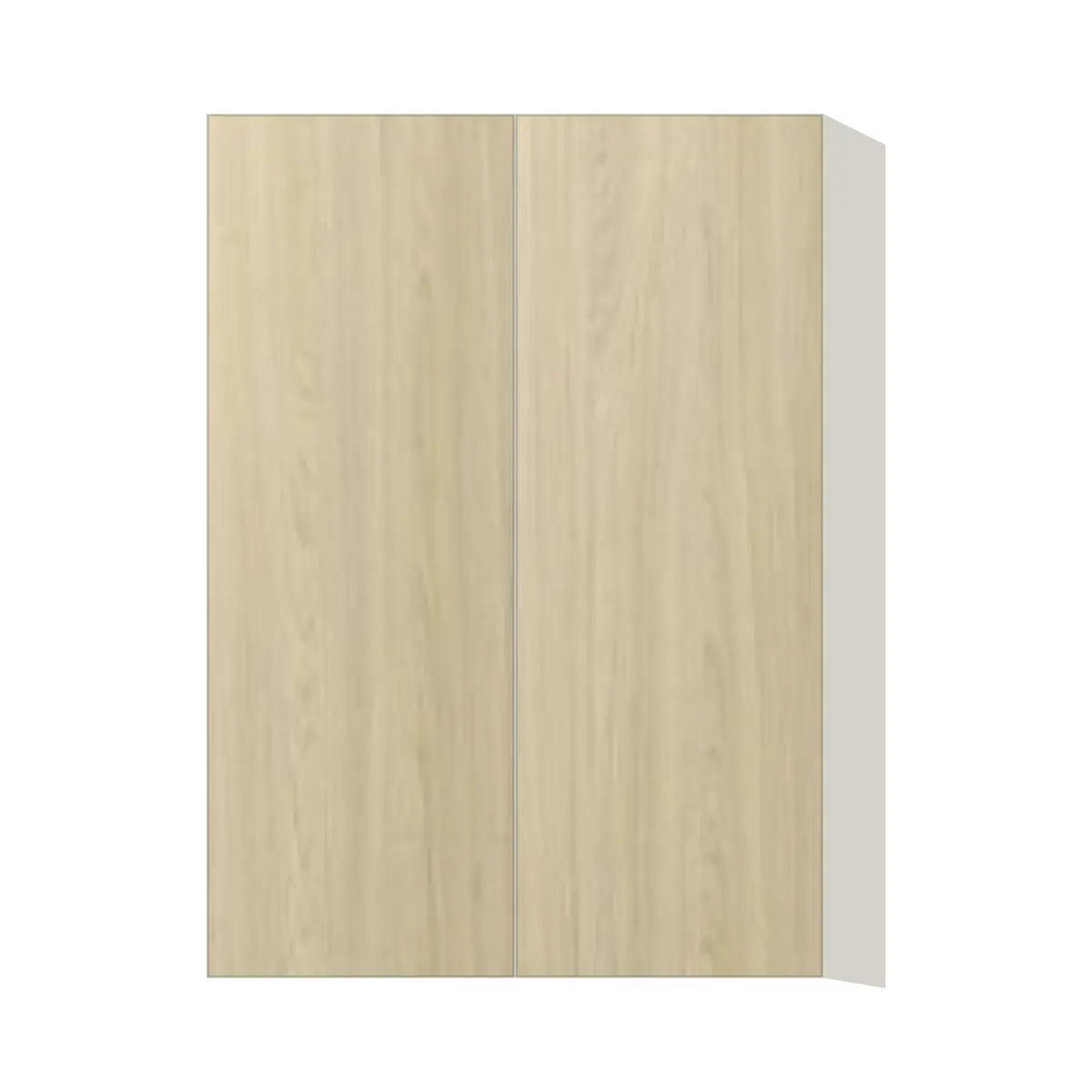 Contemporary 42" tall wall double door cabinet, Barcelona Light Oak door, L-Box (Luxury)