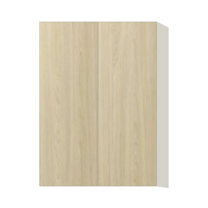 Contemporary 42" tall wall double door cabinet, Barcelona Light Oak door, L-Box (Luxury)