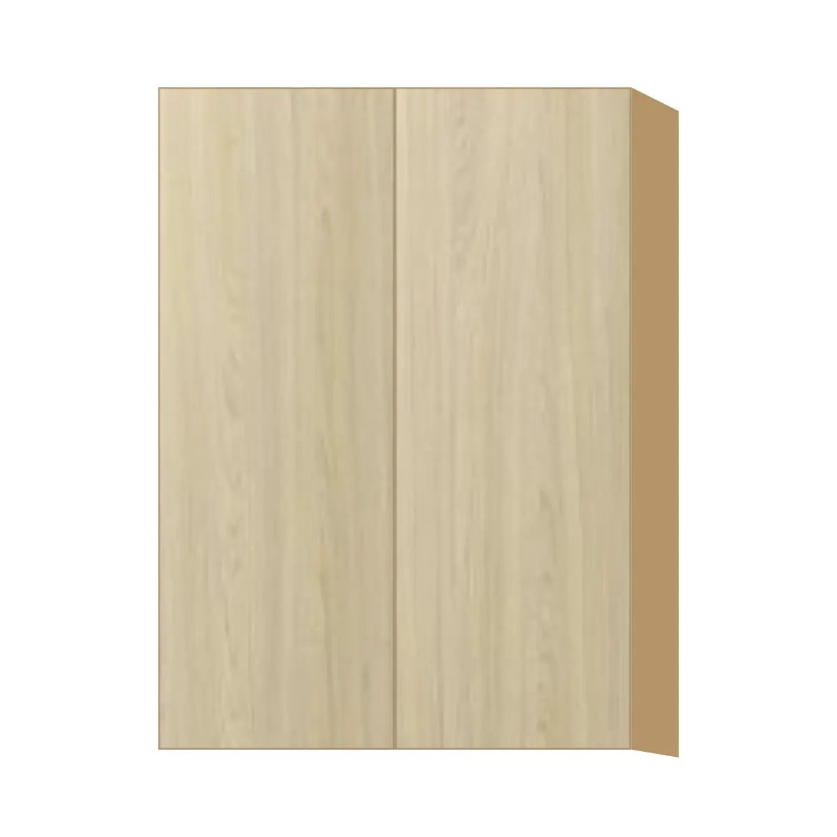 Contemporary 42" tall wall double door cabinet, Barcelona Light Oak door, P-Box (Prestige)