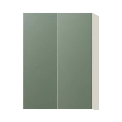 Contemporary 42" tall wall double door cabinet, Bean Paste Green door, L-Box (Luxury)