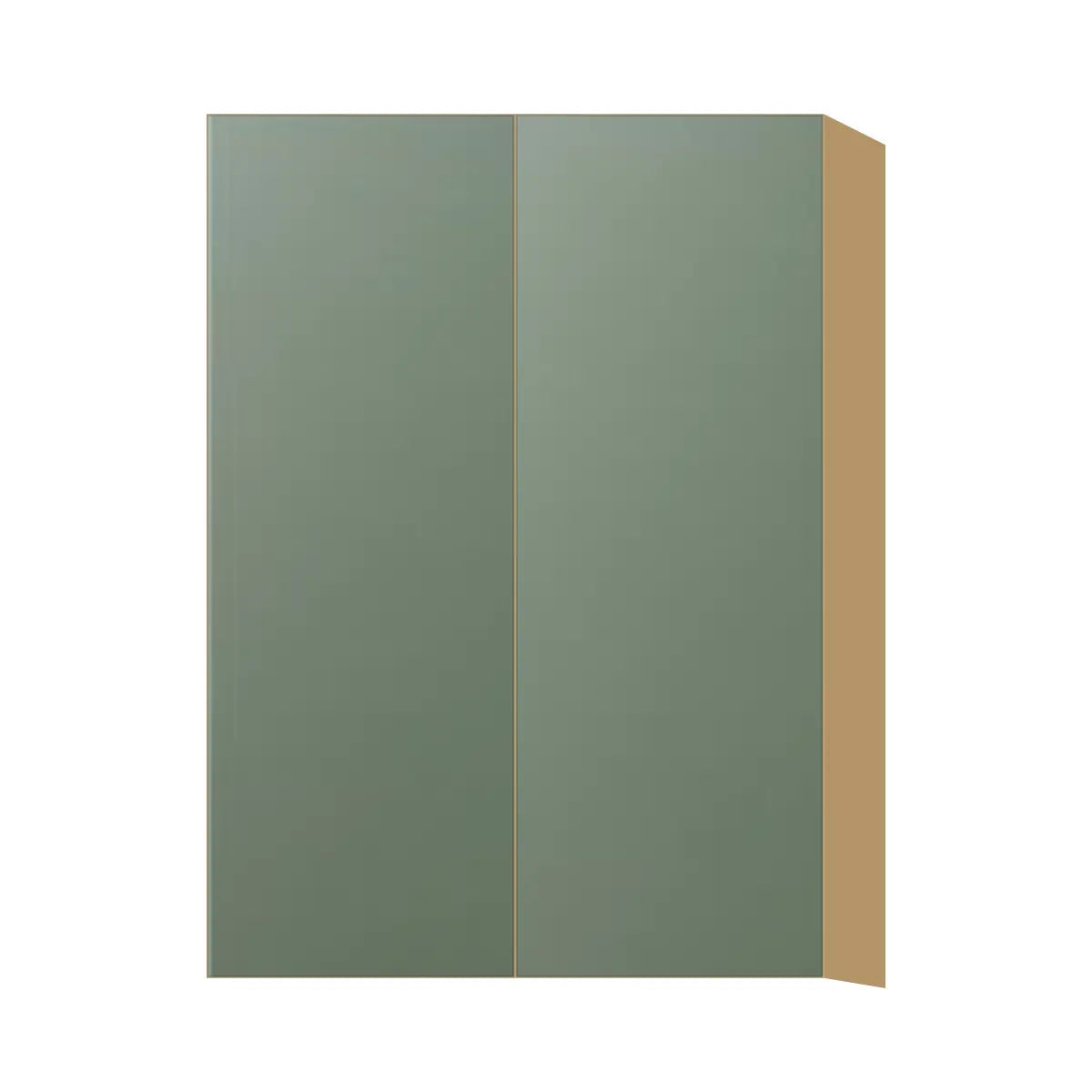 Contemporary 42" tall wall double door cabinet, Bean Paste Green door, P-Box (Prestige)