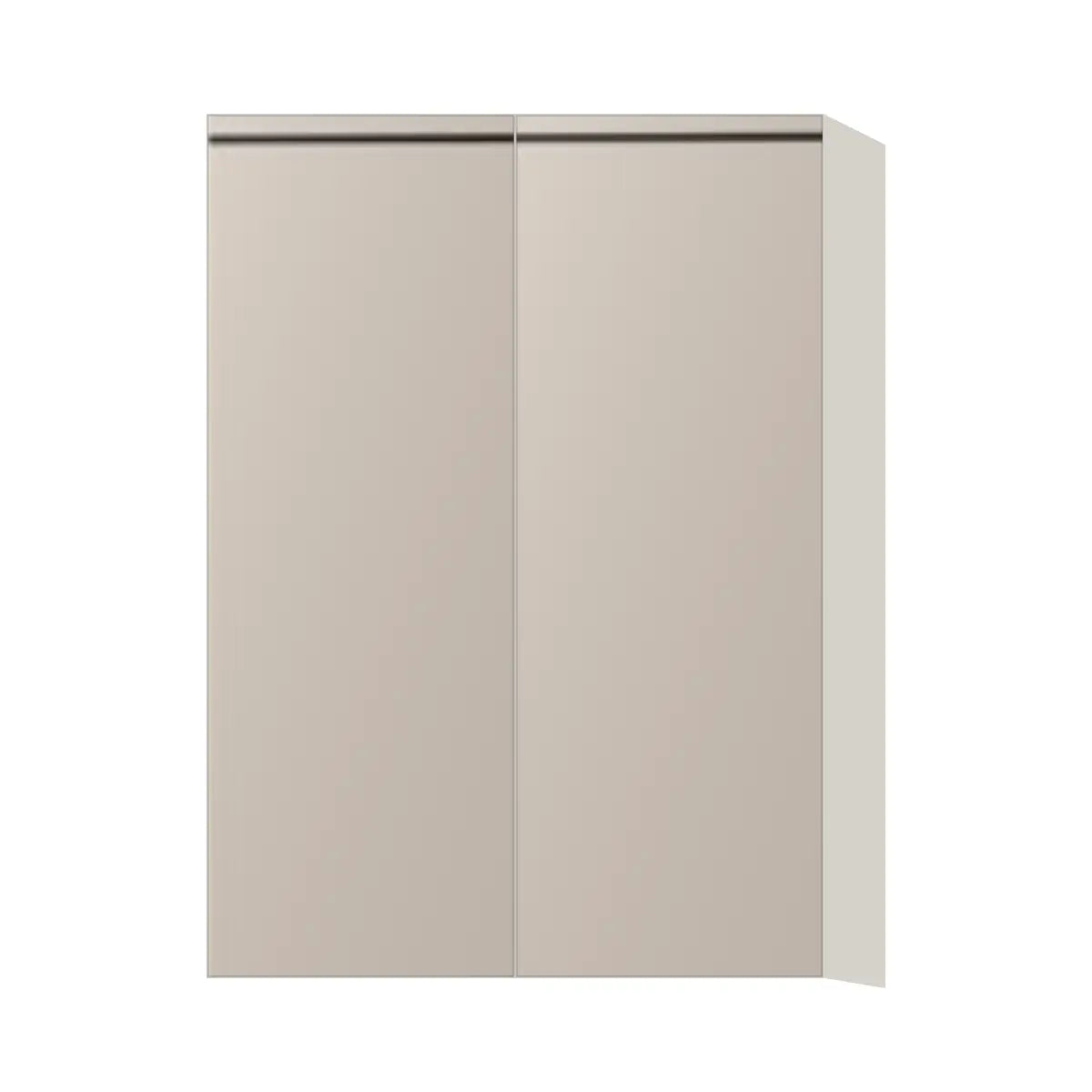 Contemporary 42" tall wall double door cabinet, Cashmere Gray door, L-Box (Luxury)
