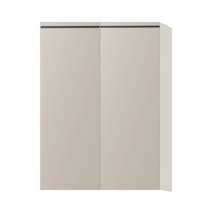 Contemporary 42" tall wall double door cabinet, Cashmere Gray door, L-Box (Luxury)