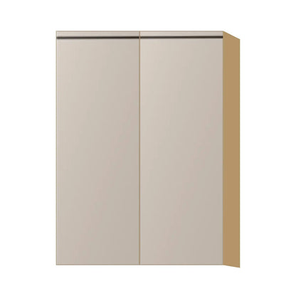 Contemporary 42" tall wall double door cabinet, Cashmere Gray door, P-Box (Prestige)